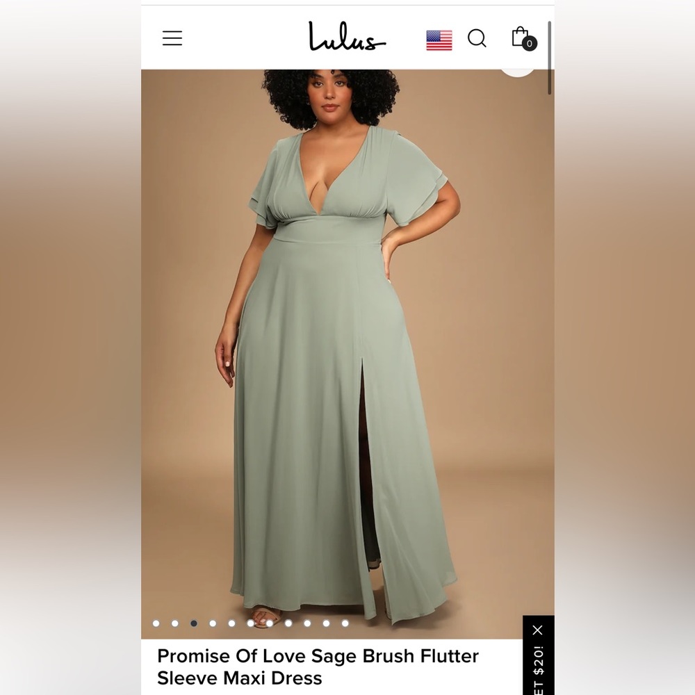 Lulus Sage Green Maxi Dress